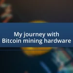 My journey with Bitcoin mining hardware