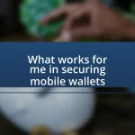 What works for me in securing mobile wallets