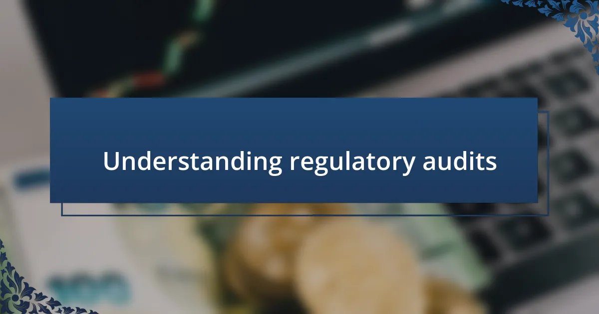 Understanding regulatory audits